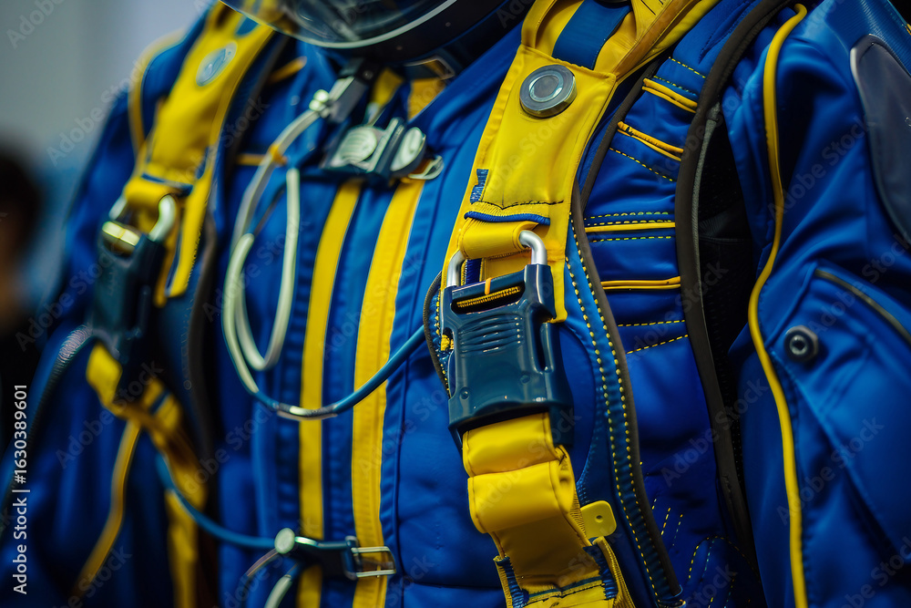 Aufkleber man in a protective suit made generative ai technology