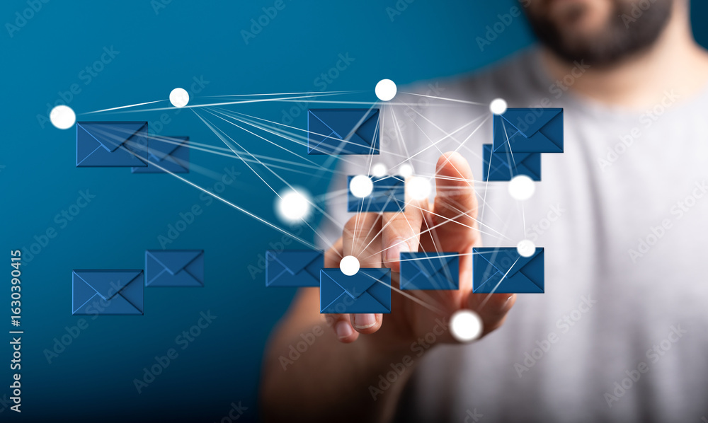 Poster efficient email management, network visualization, and connectivity solutions.