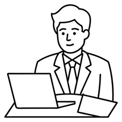 businessman with laptop