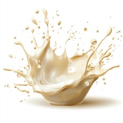 Melted white chocolate splash background design milk.