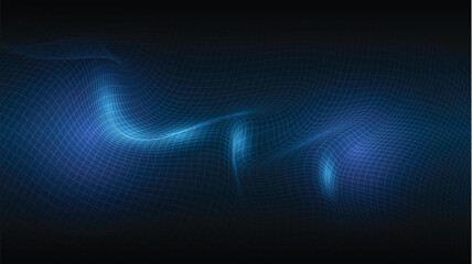 Abstract Blue Technology Fog Background - Minimal Light Effect