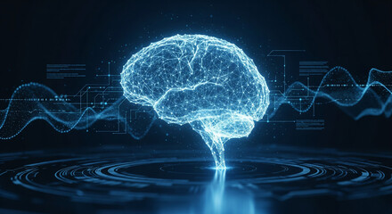 Cerveau artificielle futuriste 