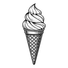 Modern Ice Cream Logo Design – Minimalist Vector Badge for Dessert Shops & Cafés Ice cream logo clipart set. Colorful cone ice cream icon clip art in pictogram style vector illustration color pastel	