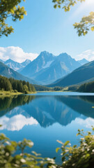 Serene Mountain Lake with Perfect Reflections