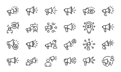Fototapeta premium 24 Digital Marketing SEO Line Icons – Analytics, Funnel, Advertising, Campaign, Hashtag, Video Marketing, Keyword Strategy Vector Icon Set for Web, App, and Business Branding