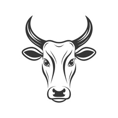 vector of cow head design
