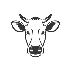 vector of cow head design