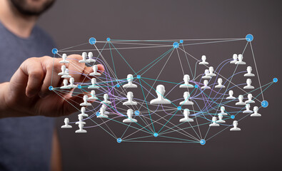 Image of a complex network representing global connections and communication.