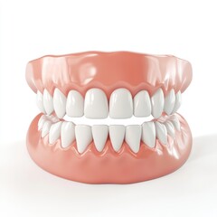Obraz premium One white teeth tooth illustration replacement.