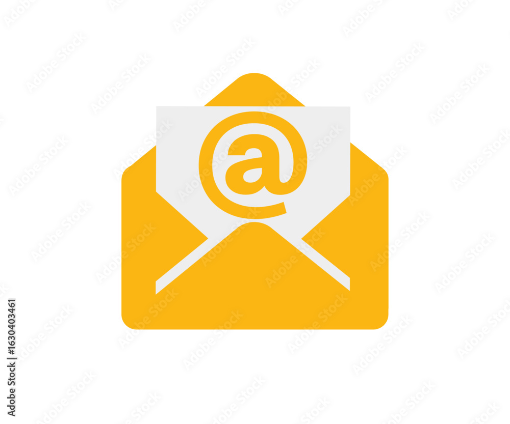 Poster email icon. mail envelope icon in flat style. mail symbol for app, ui, website and design element ve