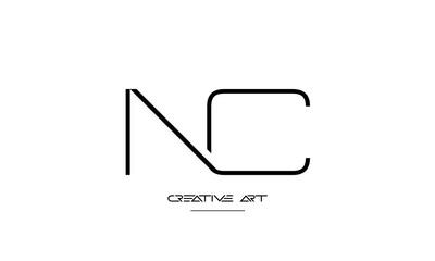 NC, CN, N, C abstract letters logo monogram
