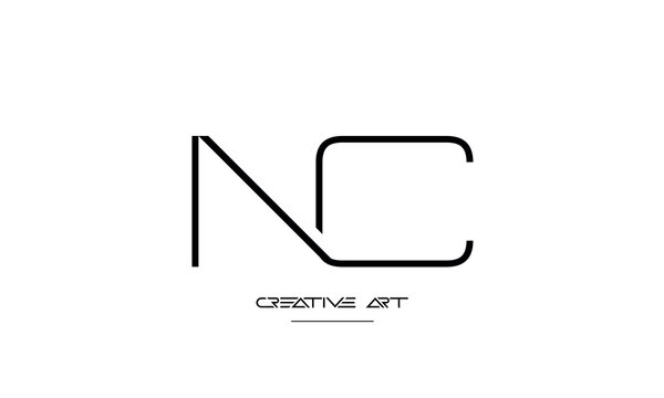 NC, CN, N, C abstract letters logo monogram
