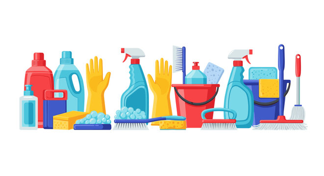 Essential home cleaning supplies for a sparkling and hygienic living space
