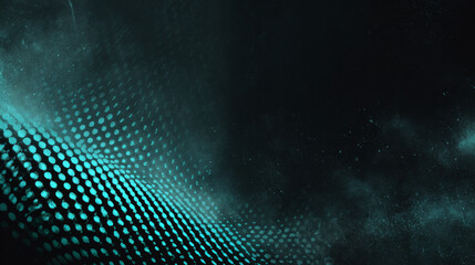 Obraz premium Seamless halftone dotted digital technology modern trendy futuristic banner design. Cyberpunk and retrowave header design for technology, hi-tech and science concept. Vector illustration