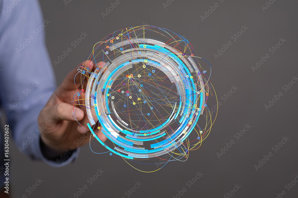Poster abstract digital connection concept. futuristic technology and global network.
