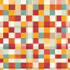 modern pixel checker and stripe seamless tile in interior palette