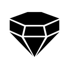 Fototapeta premium Diamond Icon Isolated on Transparent Background. Luxury Symbol. Vector Illustration