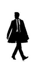 Silhouette of a man walking