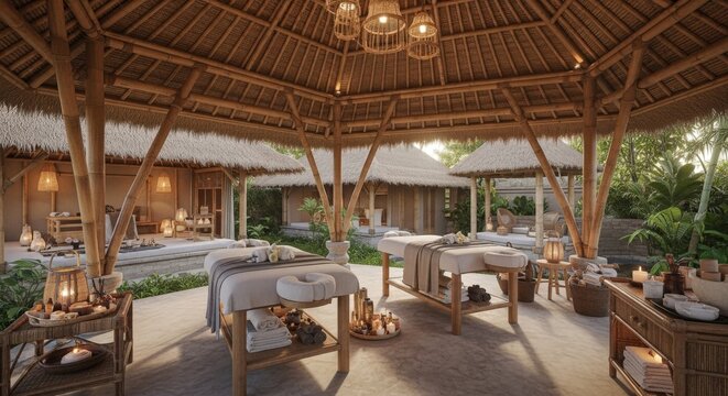 spa area in the bali resort