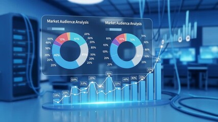Interactive Market Audience Analysis Dashboard in Modern Server Room - Powered by Adobe