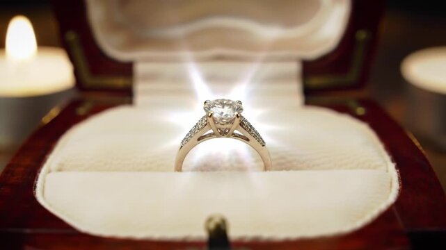 diamond wedding rings in a box