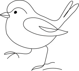 bird line art vector