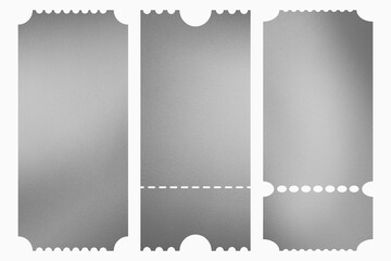 Silver Ticket. Vector illustration for websites, applications, cinemas, clubs, mass events and creative design. Flat style