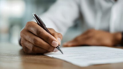 Patient filling out medical consent form