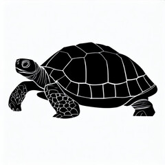 Aldabra Giant Tortoise Silhouette