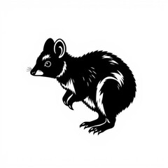 Black Quokka Animal Icon