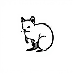 Quokka Black Animal Icon
