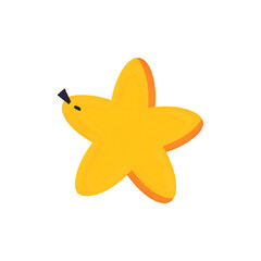 Cute Yellow Star Illustration: Perfect for Children's Books and Designs