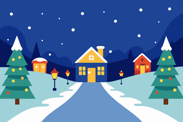 Fototapeta premium Picturesque Winter Scene on a Snow-Covered Wooden Bridge