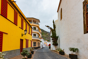 Street of Garachico Town on Tenerife Island, Canary