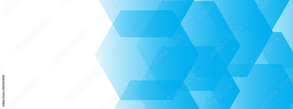Poster abstract medical blue hexagon background design. blue gradient abstract background with shapes eleme