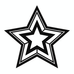 Fototapeta premium silver star on black background