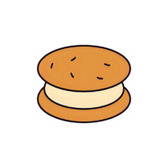 Scrumptious Ice Cream Sandwich Illustration: Perfect for Bakery Menus, Dessert Websites, and Food Blogs