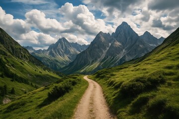 A Winding Path Through a Mountainous Wilderness