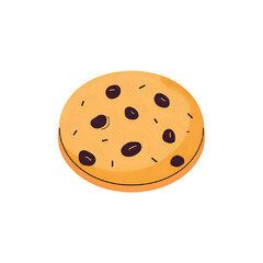 Fototapeta premium Delicious Chocolate Chip Cookie: A Close-Up Illustration