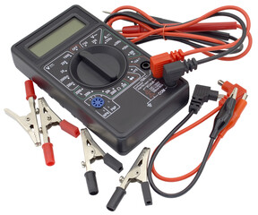 Digital multimeter on white