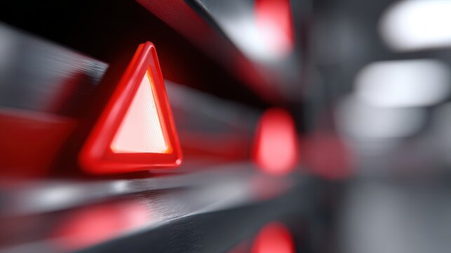 Abstract background of a blurred server room with subtle red warnings, vigilance in cybersecurity. Alert, critical.