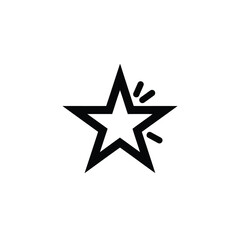 Obraz premium Vector illustration of a star icon with a minimalist design suitable for use in various projects and applications
