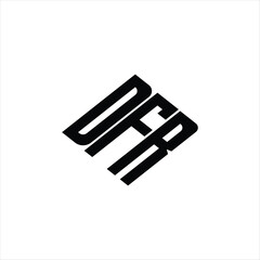  Modern abstract DFR logo design featuring geometric lines for innovative data analysis and digital transformation branding