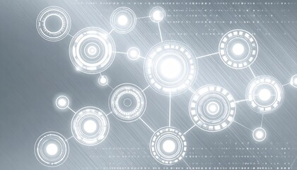 Abstract Technology Background With Light Circles