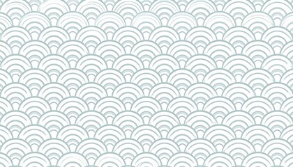 Abstract Light Blue Scallop Pattern Design