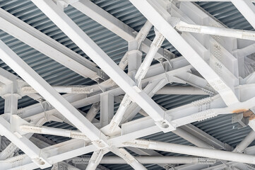 Metal frame of the new building