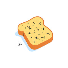 Delicious Toasted Bread: A Vibrant Illustration for Food Blogs & Recipes