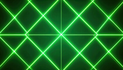 Abstract Glowing Green Lines Pattern