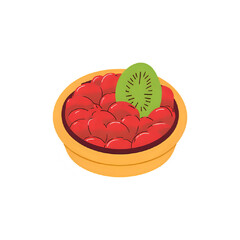 Delicious Kiwi and Berry Tart: A Vibrant Culinary Illustration