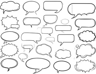 Collection of various comic book speech bubbles (3)